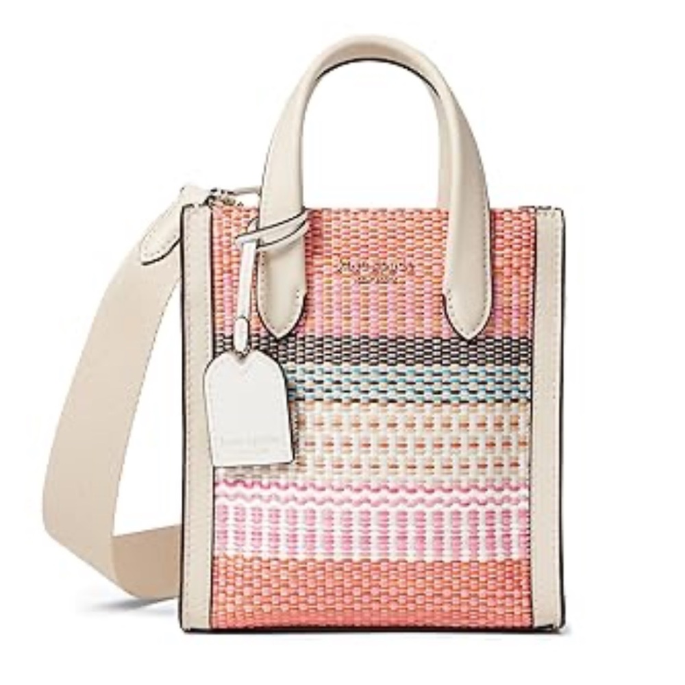 Kate Spade Manhattan Woven Stripe Fabric Mini Tote K7772 650 Handbag